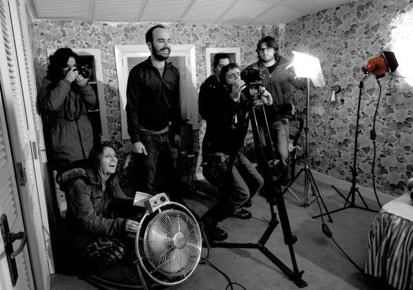Un momento del rodaje del booktrailer
